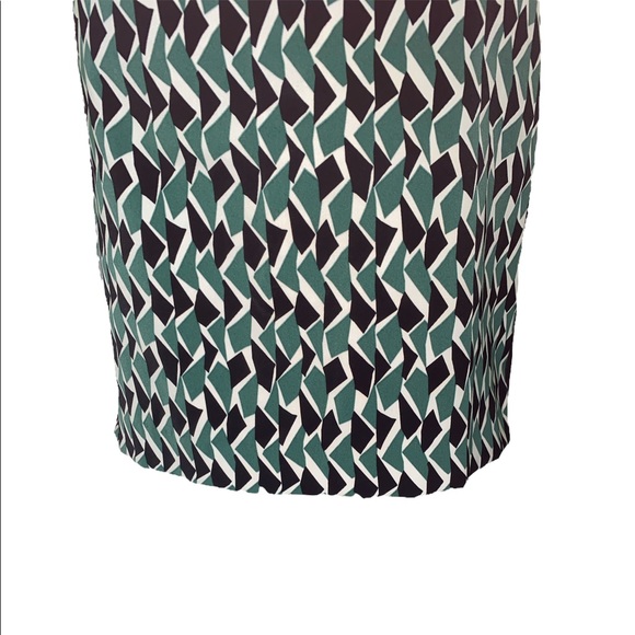 Missoni Green & Black Geometric Side Zipper Pencil Skirt - 46 - 10 - Picture 4 of 16